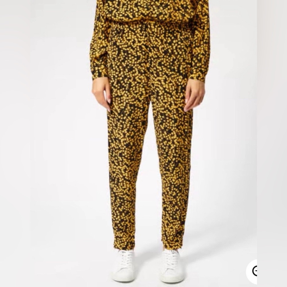 Ganni Goldstone Crepe Pants Women’s 36/ S/ 4 Pull On Elastic Waist Floral satin